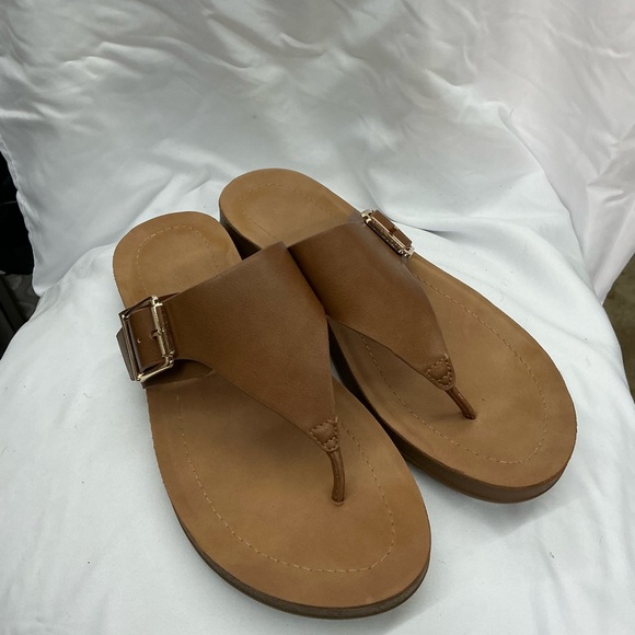 Soda Tan Women's Sandals with Buckle - Picture 1 of 1